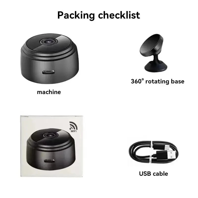A9 Mini Camera WiFi 1080P Magnetic Network Security Camera Video Smart Home Mini Camera with Night Vision
