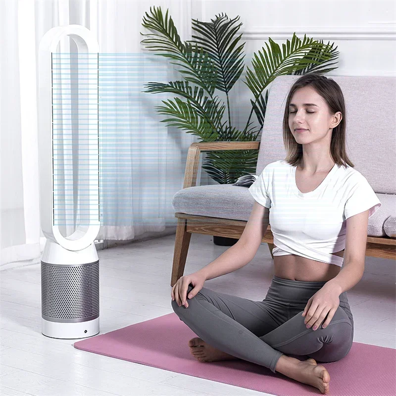 42Inch 220V Air Purification Circulation Bladeless Fan Ultra-Quiet Dormitory Floor Electric Tower Fan Bladeless For Summer