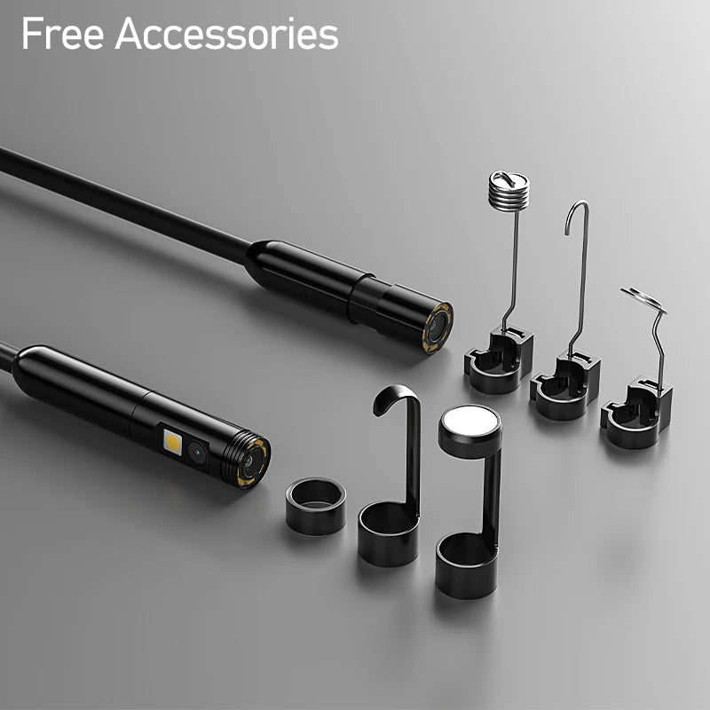 Endoscope Camera 4.3'' IPS Screen Single Dual Lens Waterproof Snake Plumbing Camera Car Inspection Borescope 8MM Probe 8LEDs