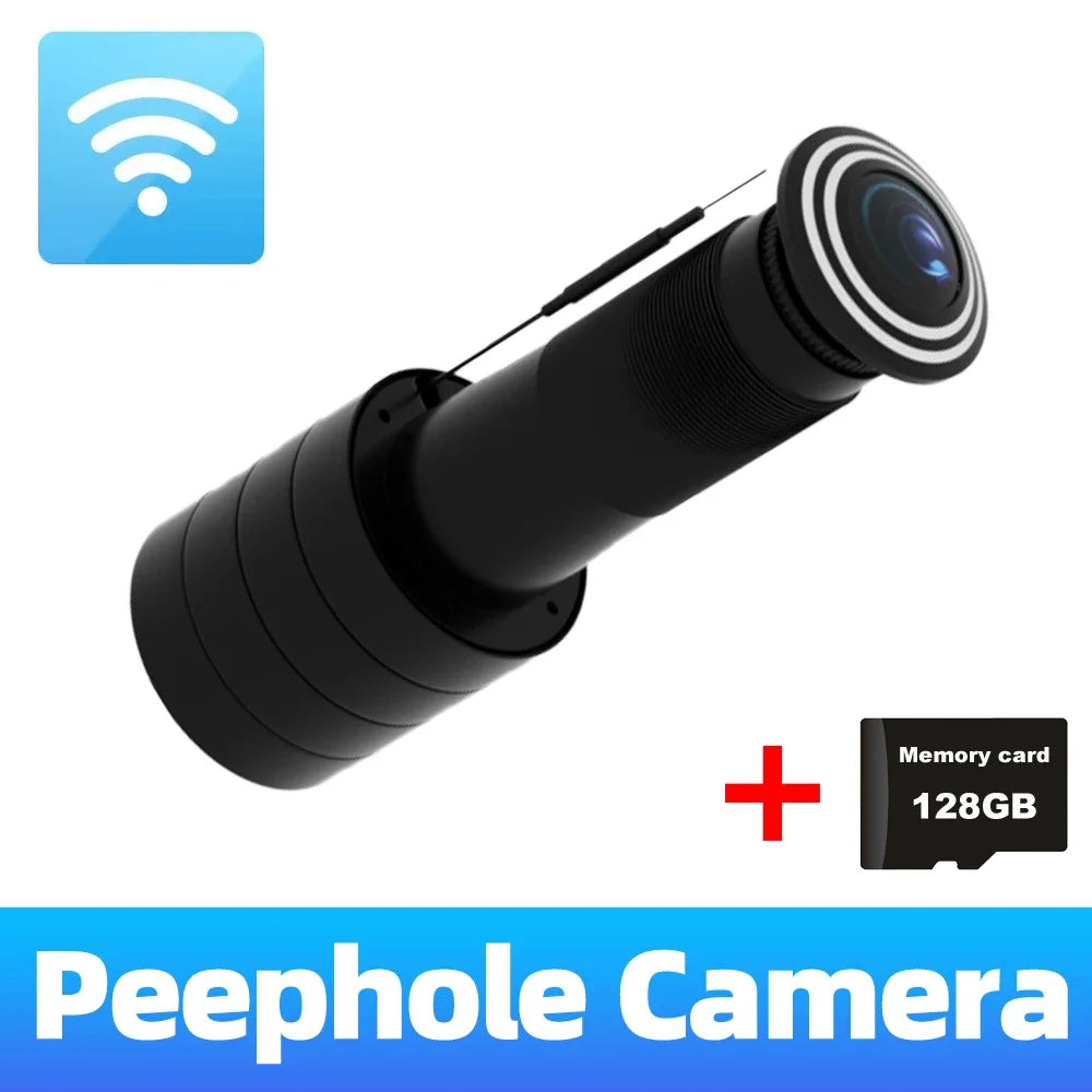 4MP HD Video Peephole WiFi Camera 170° Wide-angle Human Detection Audio Door Viewer Video-eye Wireless FIsheye Camera Tuya APP