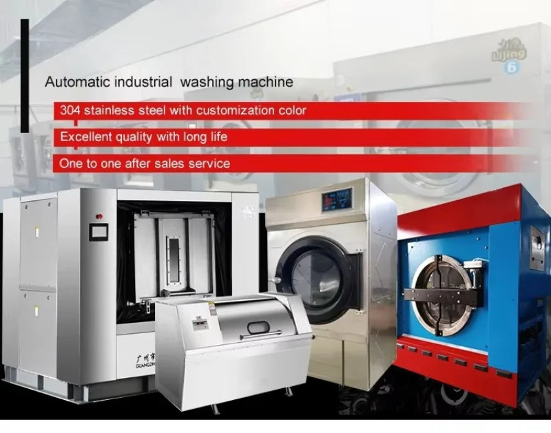 High Efficiency Heavy Duty Industrial Commercial Laundry Washing Machine with Dryer for Outdoor Laundry Use customize