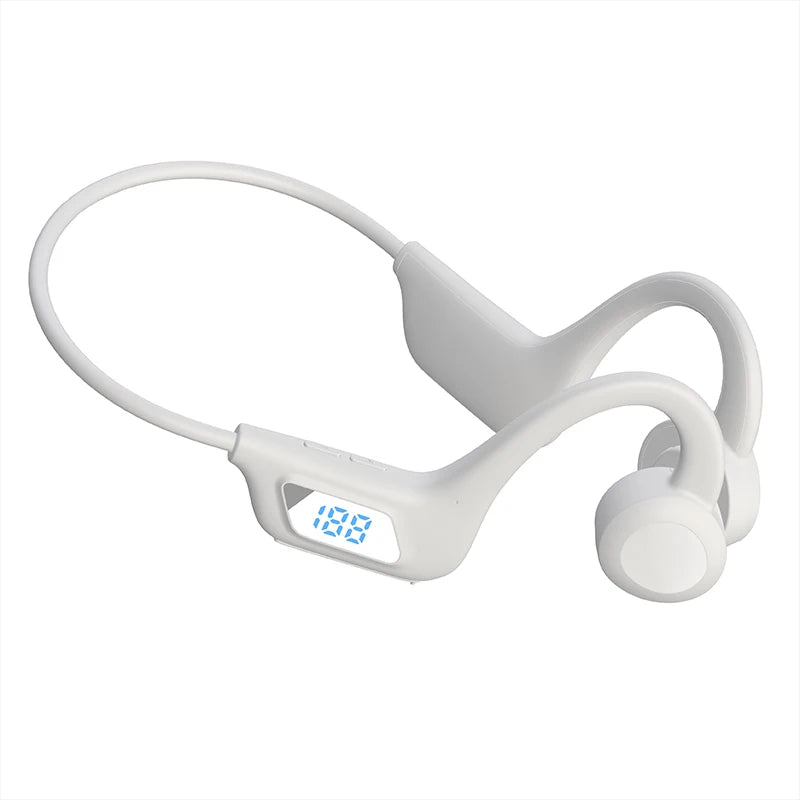 JS7 Wireless Ear-hook Open-type OWS Air Conduction Headphone LED Power Display Memory Card Insertable Bluetooth Earphones Earbud