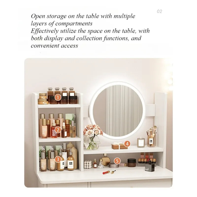 Dresser bedroom small modern simple storage cabinet integrated small apartment Internet celebrity ins style makeup table makeup