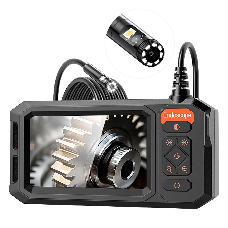 Endoscope Camera 4.3'' IPS Screen Single Dual Lens Waterproof Snake Plumbing Camera Car Inspection Borescope 8MM Probe 8LEDs