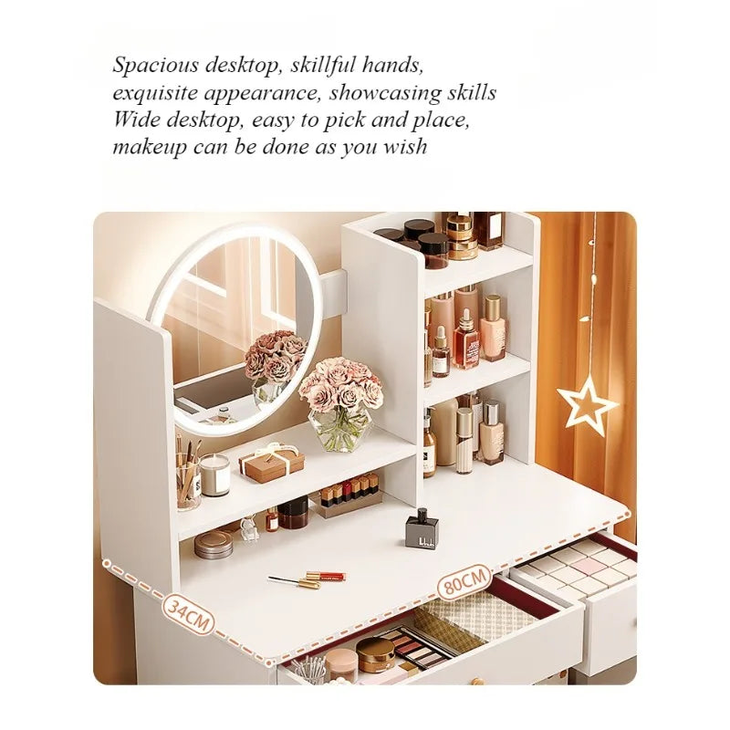 Dresser bedroom small modern simple storage cabinet integrated small apartment Internet celebrity ins style makeup table makeup