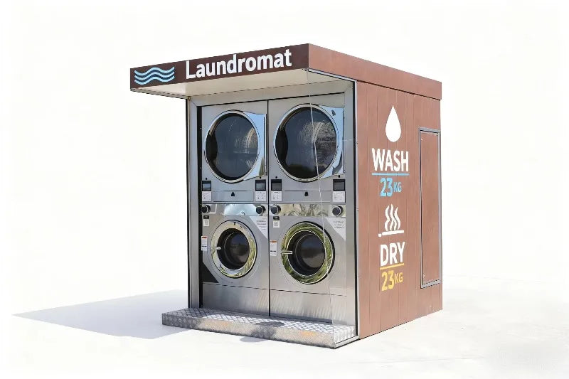 High Efficiency Heavy Duty Industrial Commercial Laundry Washing Machine with Dryer for Outdoor Laundry Use customize