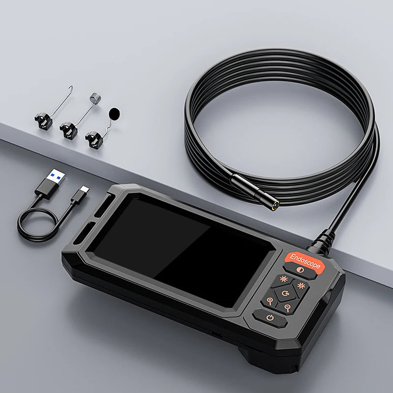 Endoscope Camera 4.3'' IPS Screen Single Dual Lens Waterproof Snake Plumbing Camera Car Inspection Borescope 8MM Probe 8LEDs
