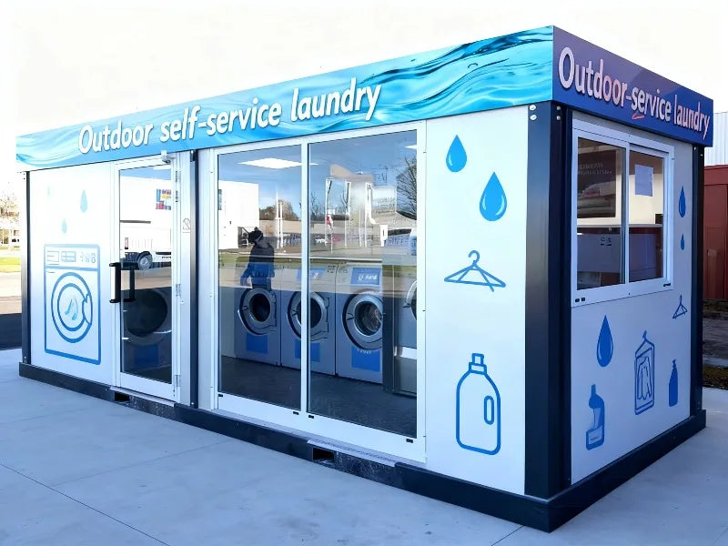 High Efficiency Heavy Duty Industrial Commercial Laundry Washing Machine with Dryer for Outdoor Laundry Use customize