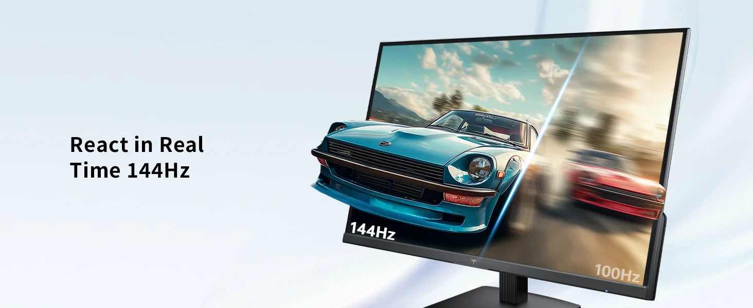 KTC Gaming Monitor, FHD@144Hz 120Hz Monitor with IPS Panel, Hardware Anti-Blue Light, 95% DCI-P3, 99% sRGB, ΔE＜2, 300 cd/㎡, 5ms