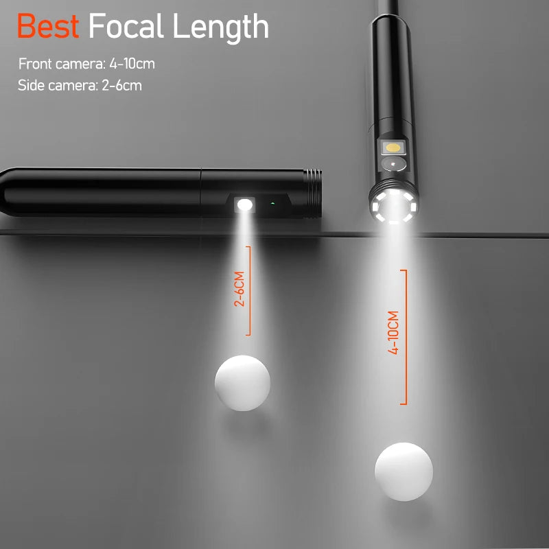 Endoscope Camera 4.3'' IPS Screen Single Dual Lens Waterproof Snake Plumbing Camera Car Inspection Borescope 8MM Probe 8LEDs