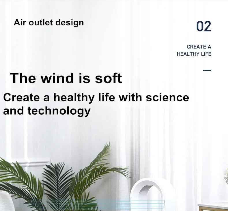 42Inch 220V Air Purification Circulation Bladeless Fan Ultra-Quiet Dormitory Floor Electric Tower Fan Bladeless For Summer