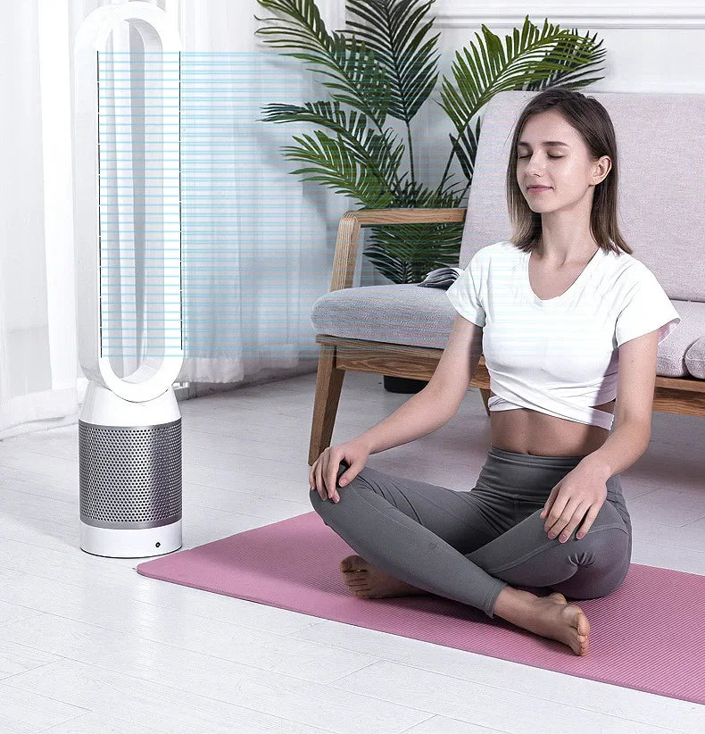 42Inch 220V Air Purification Circulation Bladeless Fan Ultra-Quiet Dormitory Floor Electric Tower Fan Bladeless For Summer