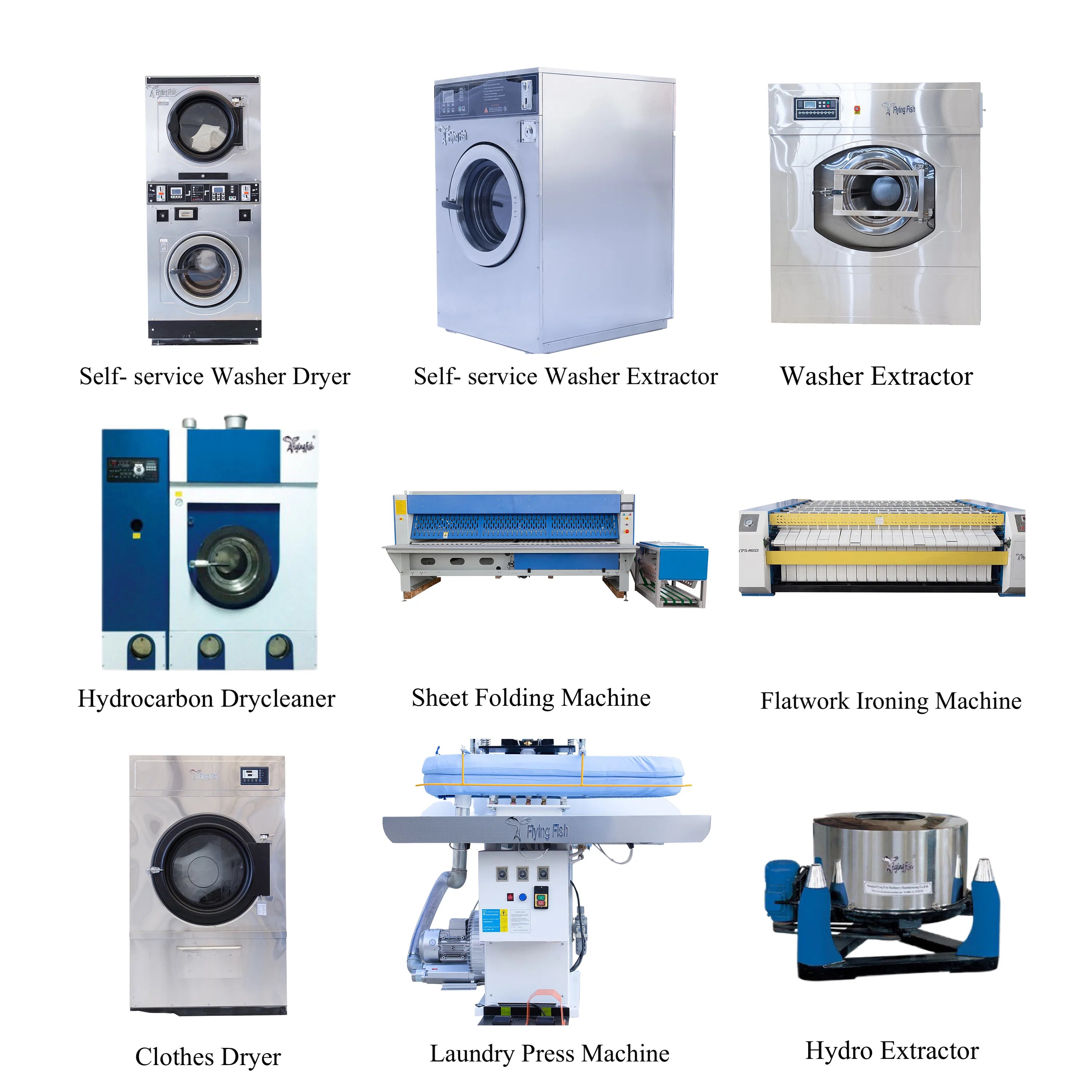 10KG 12KG 15KG 18KG 20KG Laundry Washig Machine Stacked Washer Dryer for Laundromat Machines