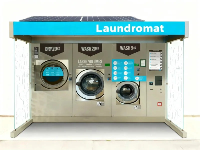 High Efficiency Heavy Duty Industrial Commercial Laundry Washing Machine with Dryer for Outdoor Laundry Use customize