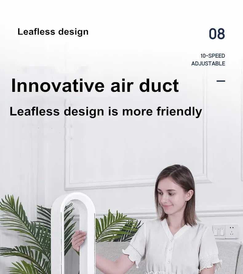 42Inch 220V Air Purification Circulation Bladeless Fan Ultra-Quiet Dormitory Floor Electric Tower Fan Bladeless For Summer