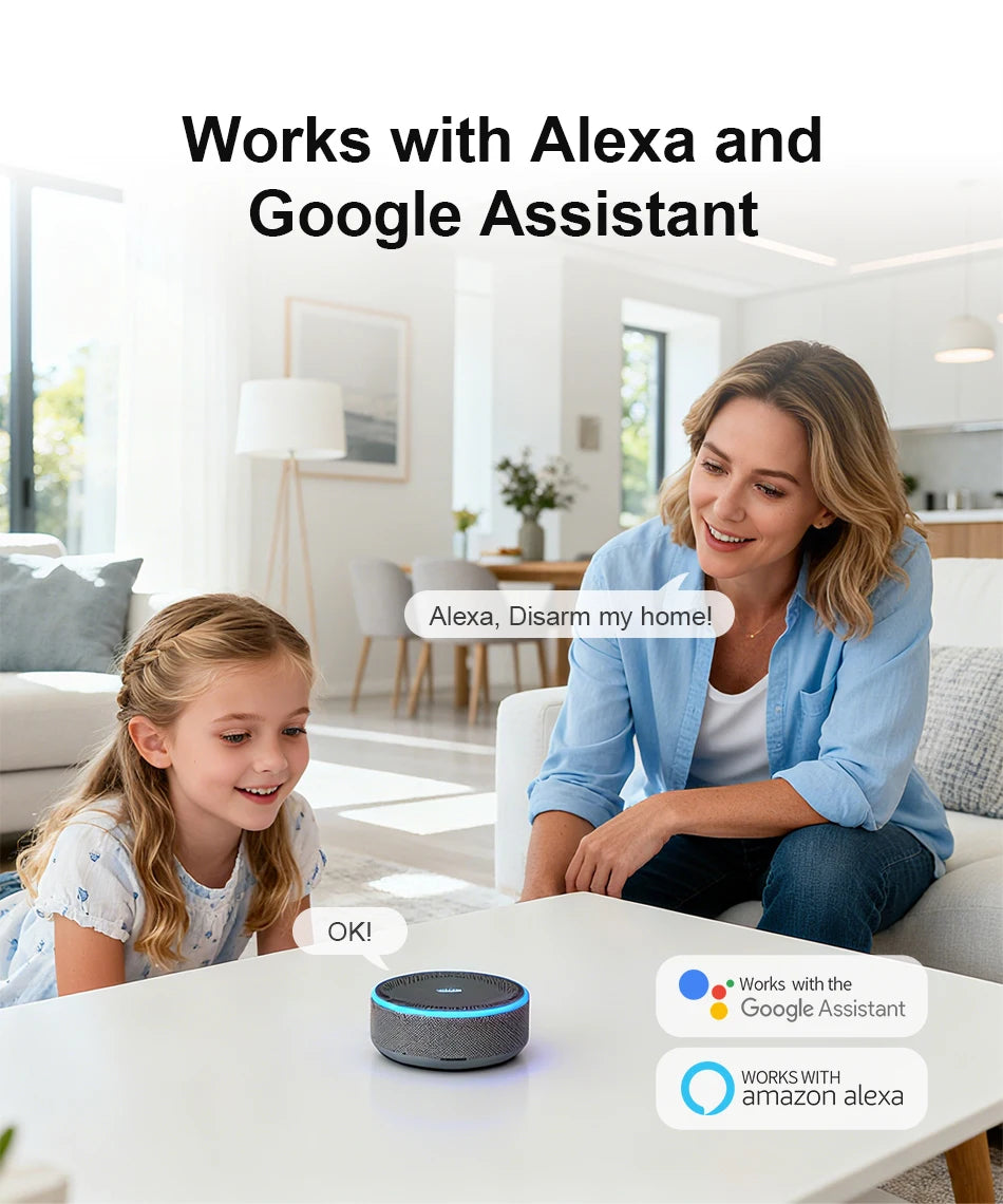 PGST WiFi 4G Home Alarm Security System Set Alexa Automation Alarm Security Protection Door Motion Works with Tuya Smart Life