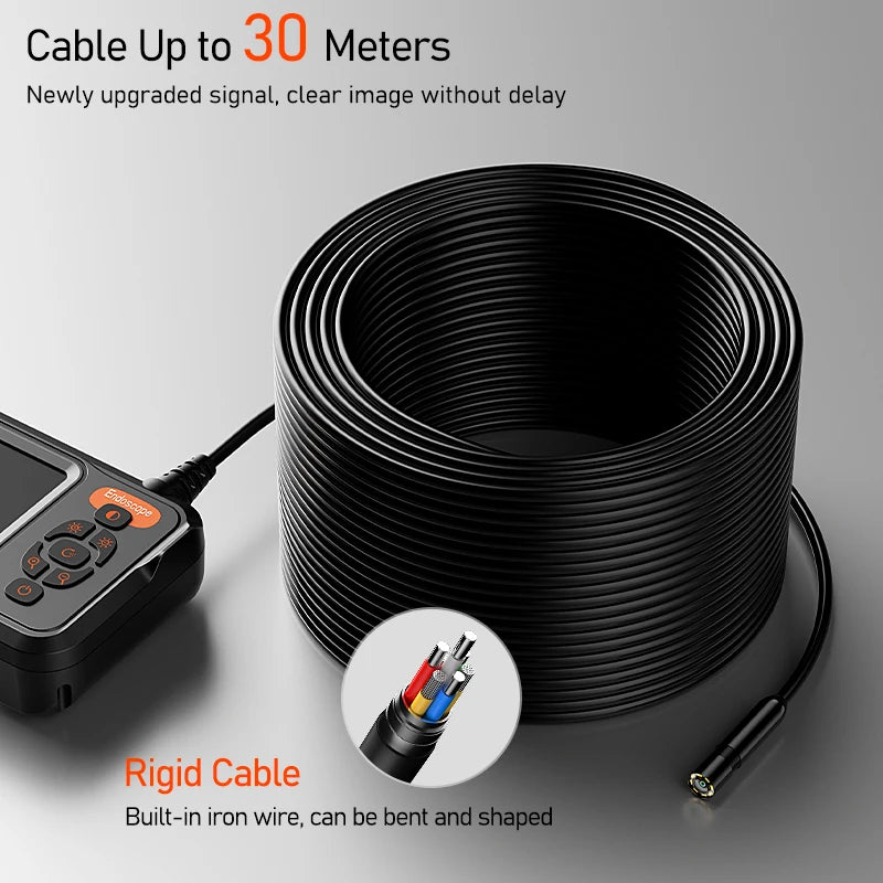 Endoscope Camera 4.3'' IPS Screen Single Dual Lens Waterproof Snake Plumbing Camera Car Inspection Borescope 8MM Probe 8LEDs