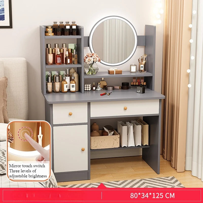 Dresser bedroom small modern simple storage cabinet integrated small apartment Internet celebrity ins style makeup table makeup