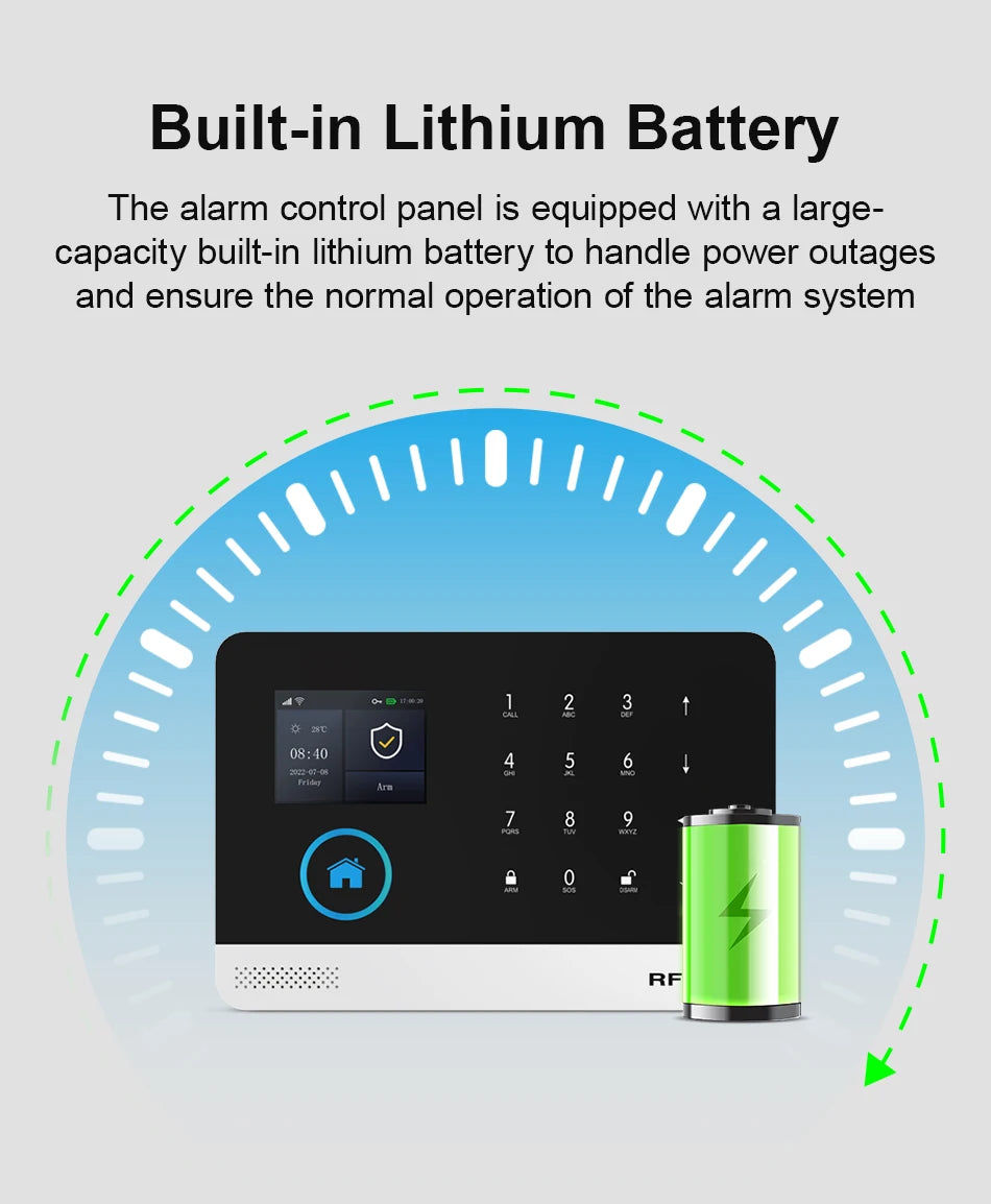 PGST WiFi 4G Home Alarm Security System Set Alexa Automation Alarm Security Protection Door Motion Works with Tuya Smart Life