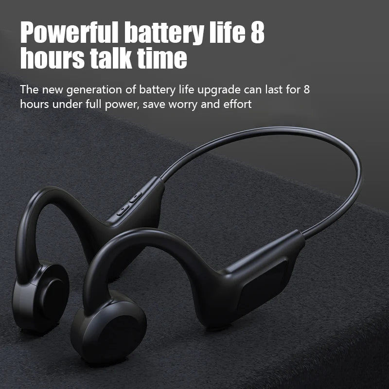 JS7 Wireless Ear-hook Open-type OWS Air Conduction Headphone LED Power Display Memory Card Insertable Bluetooth Earphones Earbud
