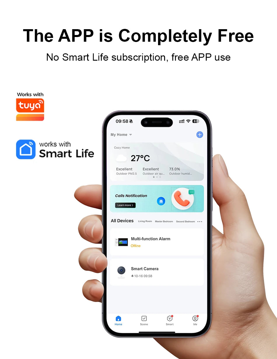PGST WiFi 4G Home Alarm Security System Set Alexa Automation Alarm Security Protection Door Motion Works with Tuya Smart Life