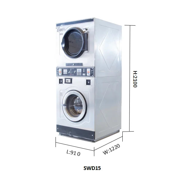 10KG 12KG 15KG 18KG 20KG Laundry Washig Machine Stacked Washer Dryer for Laundromat Machines