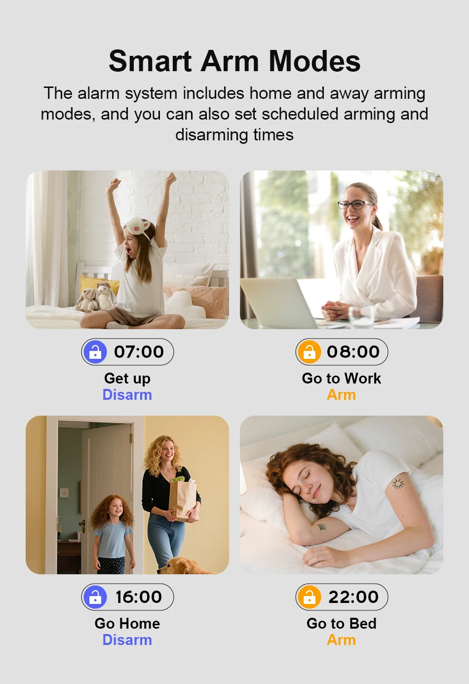PGST WiFi 4G Home Alarm Security System Set Alexa Automation Alarm Security Protection Door Motion Works with Tuya Smart Life