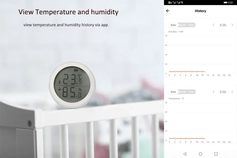 Tuya Smart ZigBee Temperature And Humidity Sensor Wireless LED Screen Display Working With Google Assistant Tuya Zigbee Hub
