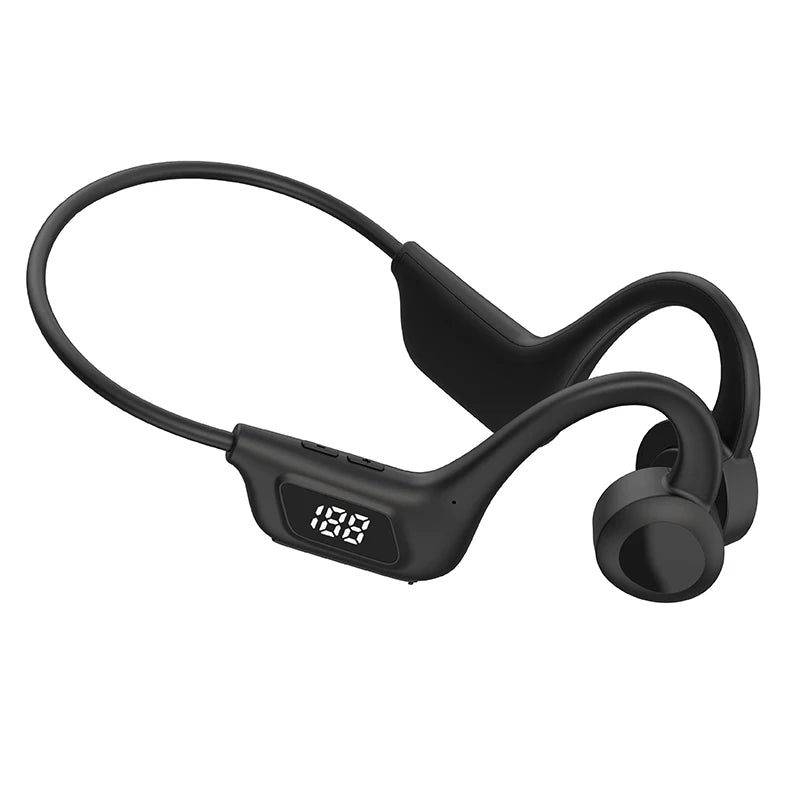 JS7 Wireless Ear-hook Open-type OWS Air Conduction Headphone LED Power Display Memory Card Insertable Bluetooth Earphones Earbud