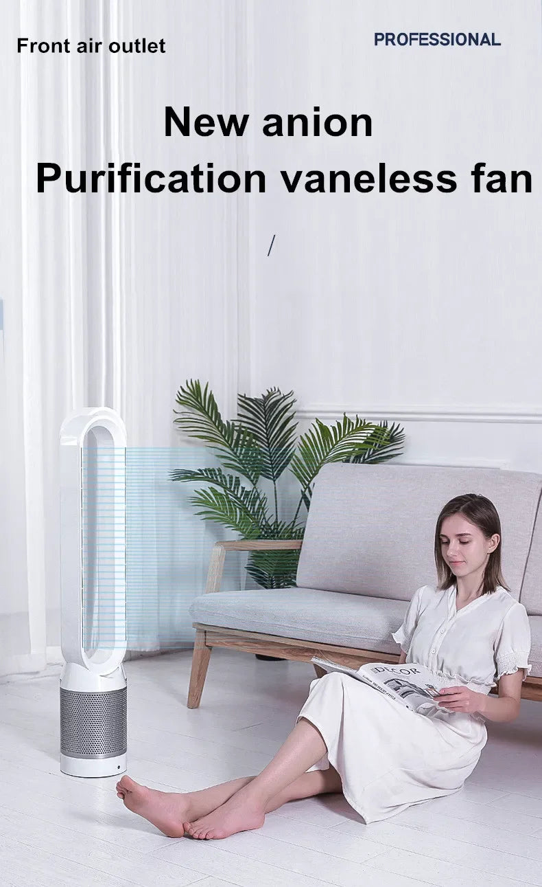 42Inch 220V Air Purification Circulation Bladeless Fan Ultra-Quiet Dormitory Floor Electric Tower Fan Bladeless For Summer